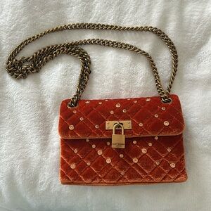 Kurt Geiger velvet chain bag